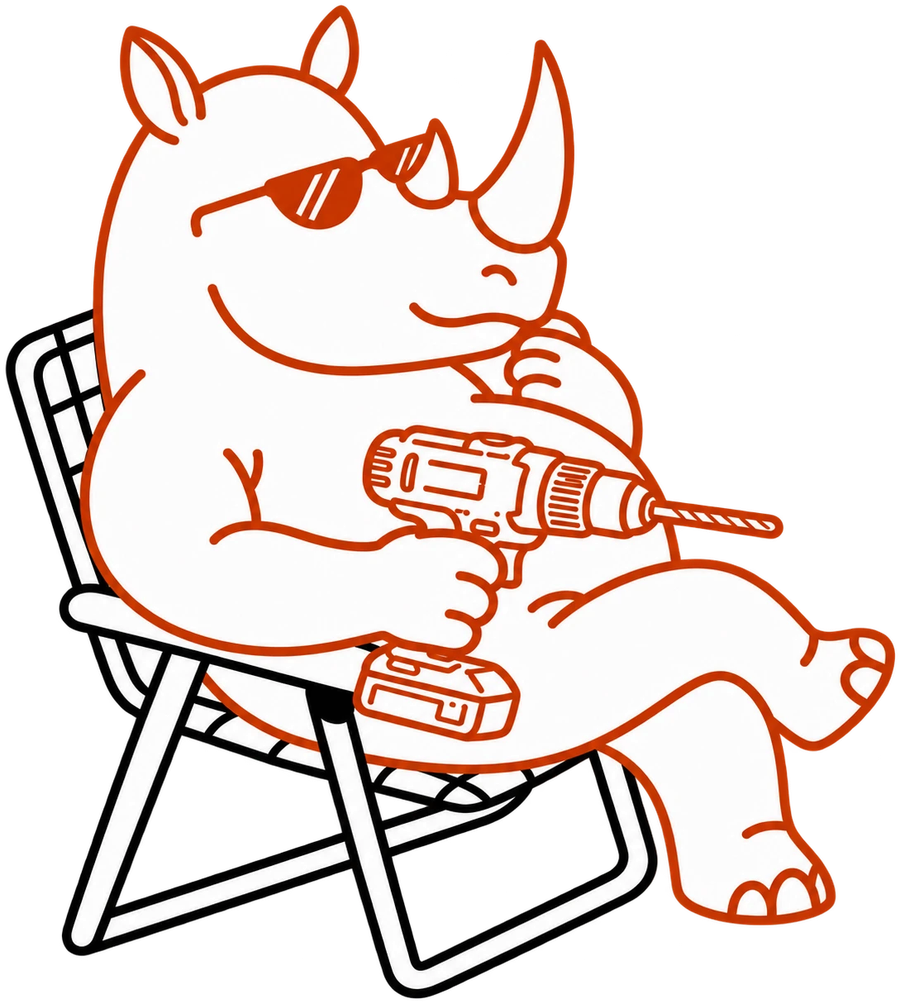 The rhino, colour