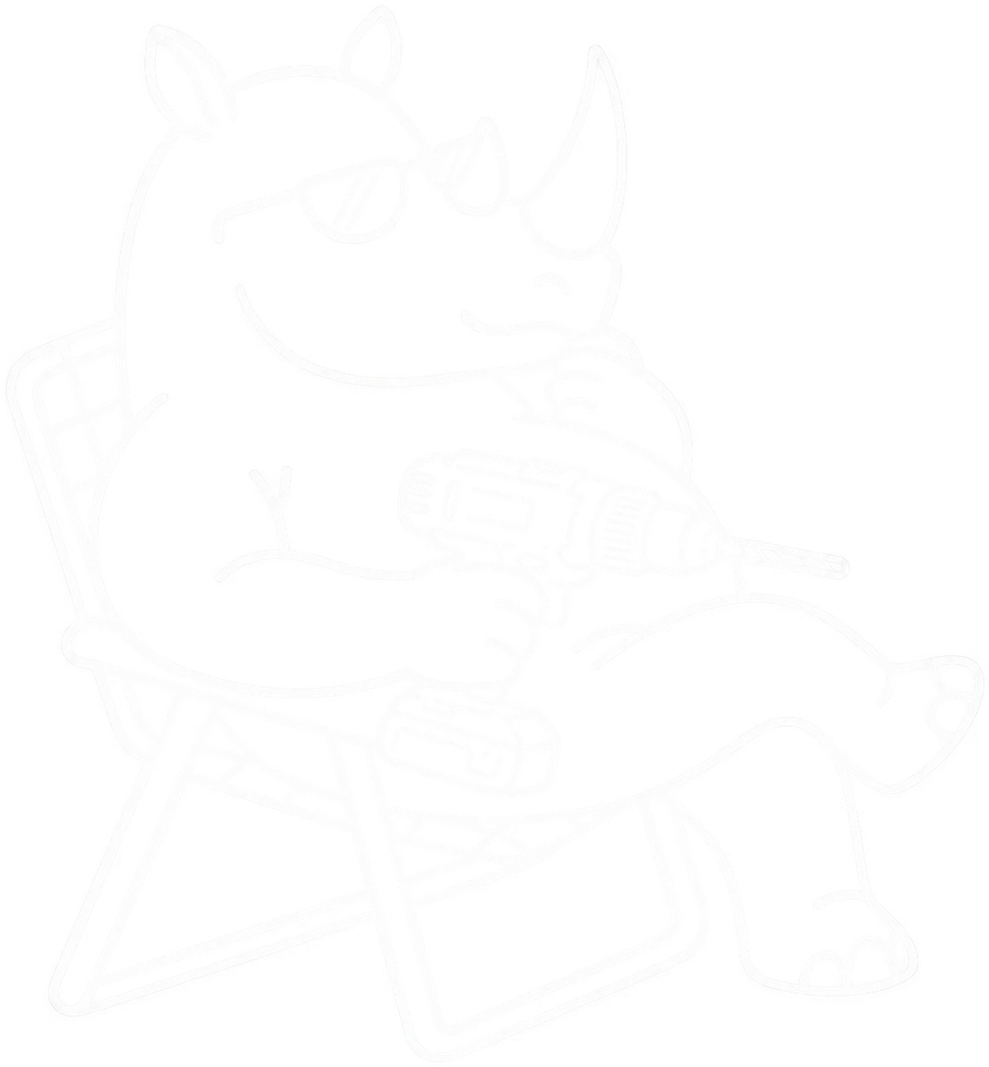 The rhino, white
